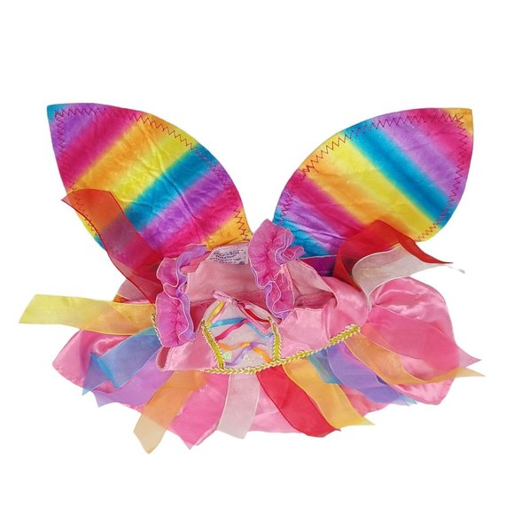 Build A Bear Workshop Teddy Rainbow Fairy Dress Clothes Wings Ballet Ribbons - Picture 3 of 7